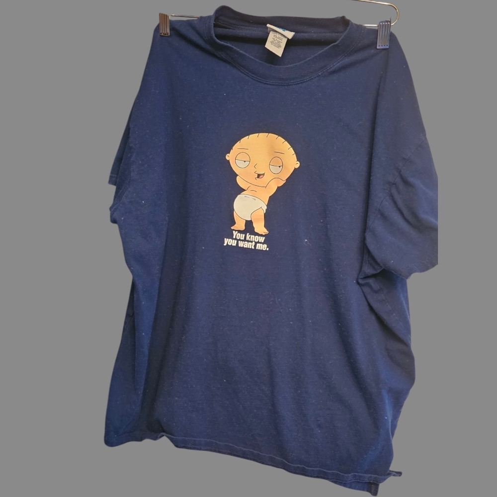 Family Guy Stewie You Know You Want Me Blue T-shirt Sleepwear XL 2008